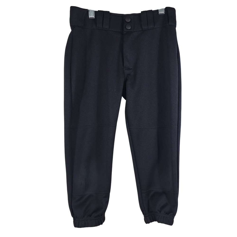 Easton Baseball Pants Kids Youth Medium Black Athletic Elastic Hem